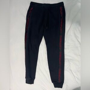 Hollister Dark Joggers with Red Accents